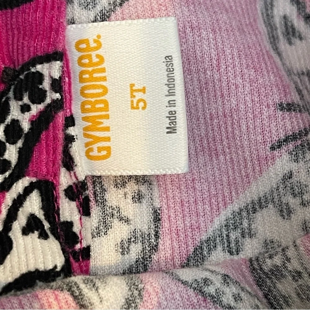 Gymboree Girls Toddler Fit & Flare Dress Pink Black Cats Elastic Waist